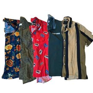 Ricky Singh & More Mens Size Small Collared Shirts Bundle